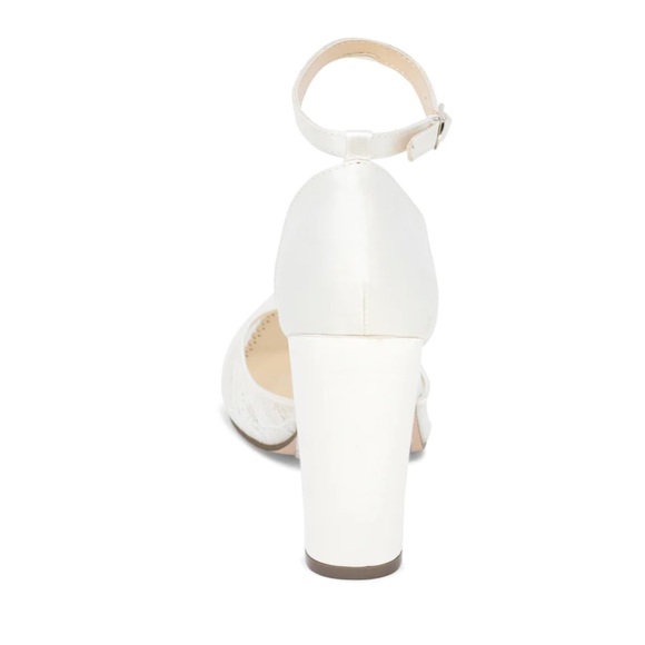 Kate Whitcomb Hailey Ivory Lace Wedding Heels size 7.5 - Picture 3 of 10